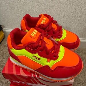 Fila “Toddler” Red and Orange Sneakers multiple sizes 5,8,9,10